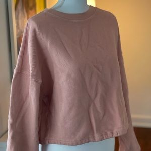 Fabletics Anna Tie-Back Sweatshirt - Pink, Medium